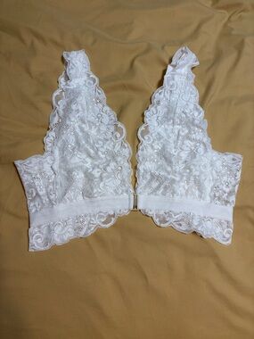White Lace Bralette - Free People
